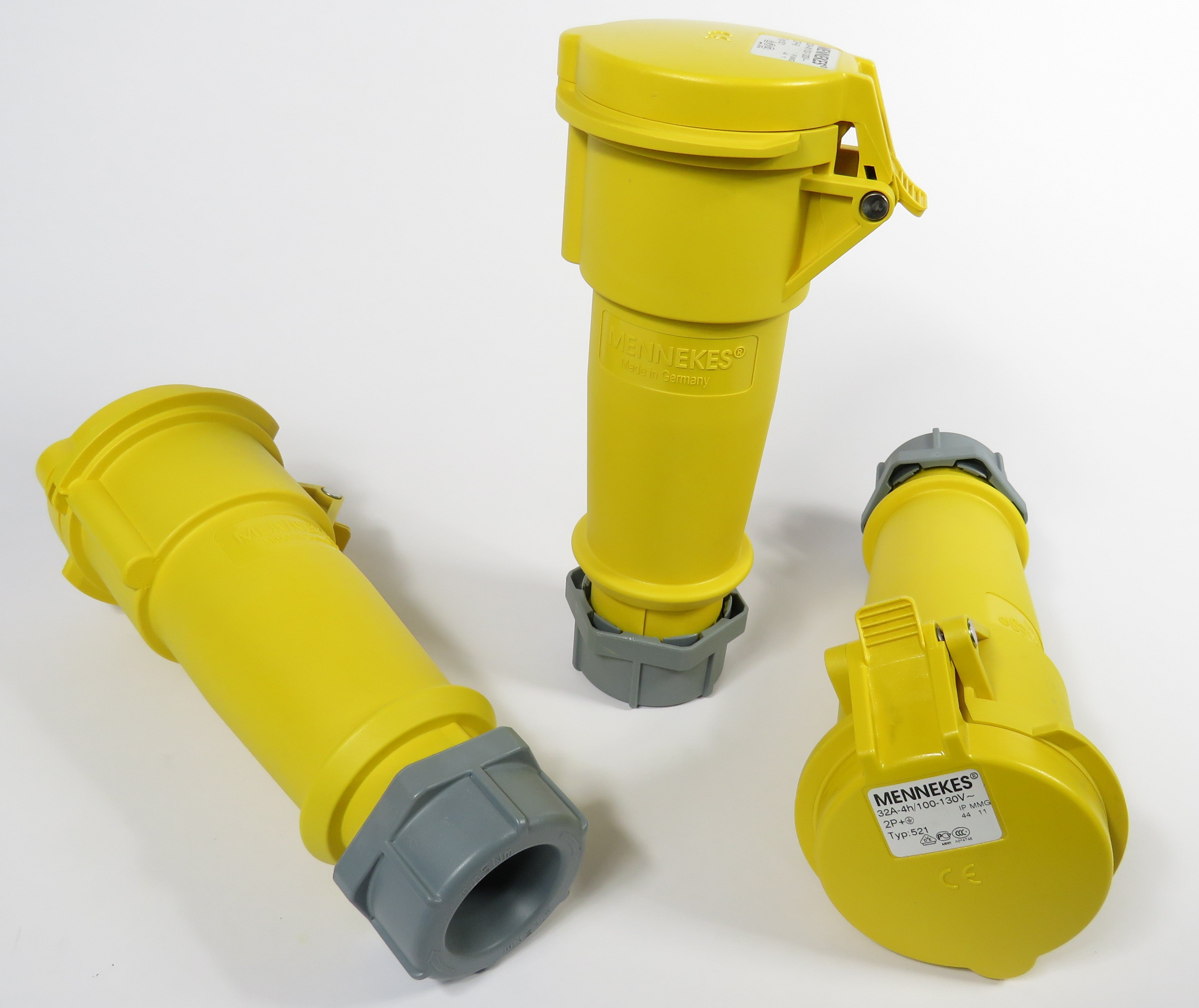 Mennekes 连接器 521/ 524,螺钉端子,32A-3P-110V/ 32A-4P-110V,IP44