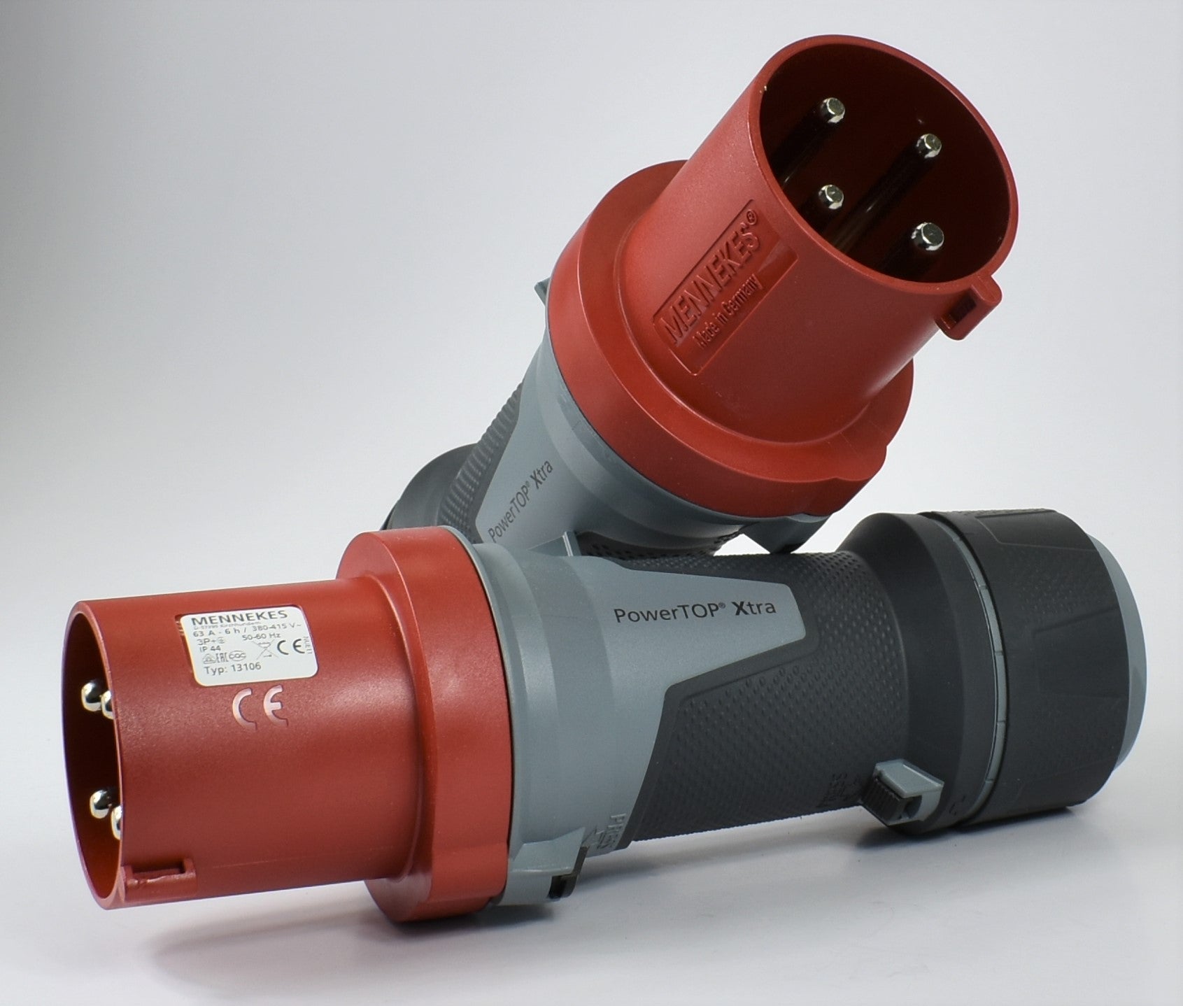Mennekes 插头 13102/ 13105/ 13106,POWER TOP XTRA,63A-3P-230V/ 63A-4P-230V/ 63A-4P-415V,IP44
