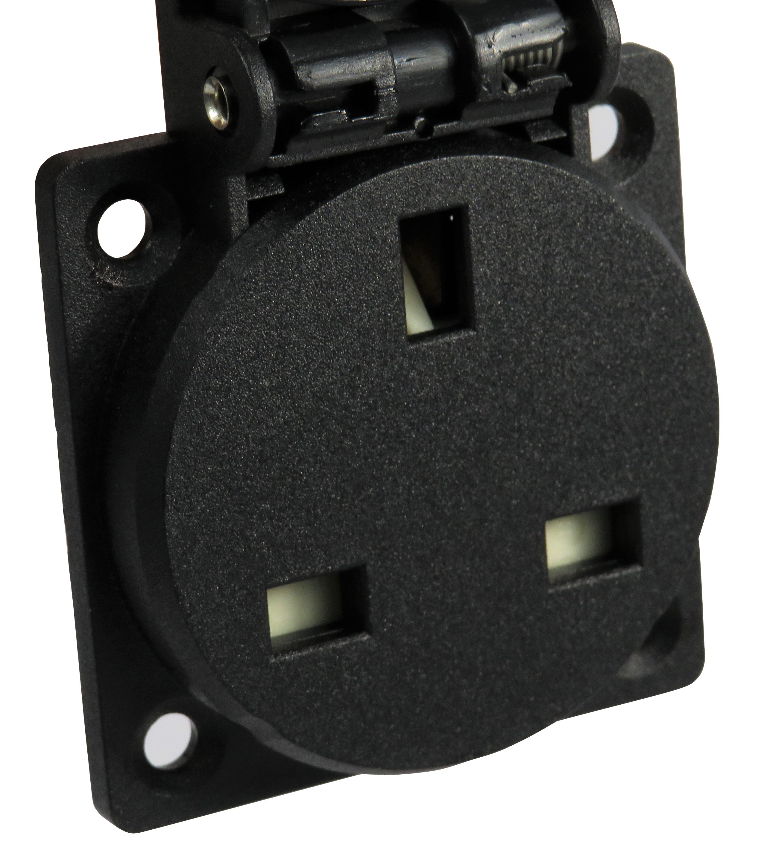 Mennekes 插座 10713/ 10718 黑色;面板安装,螺钉端子,13A-3P-230V,IP44