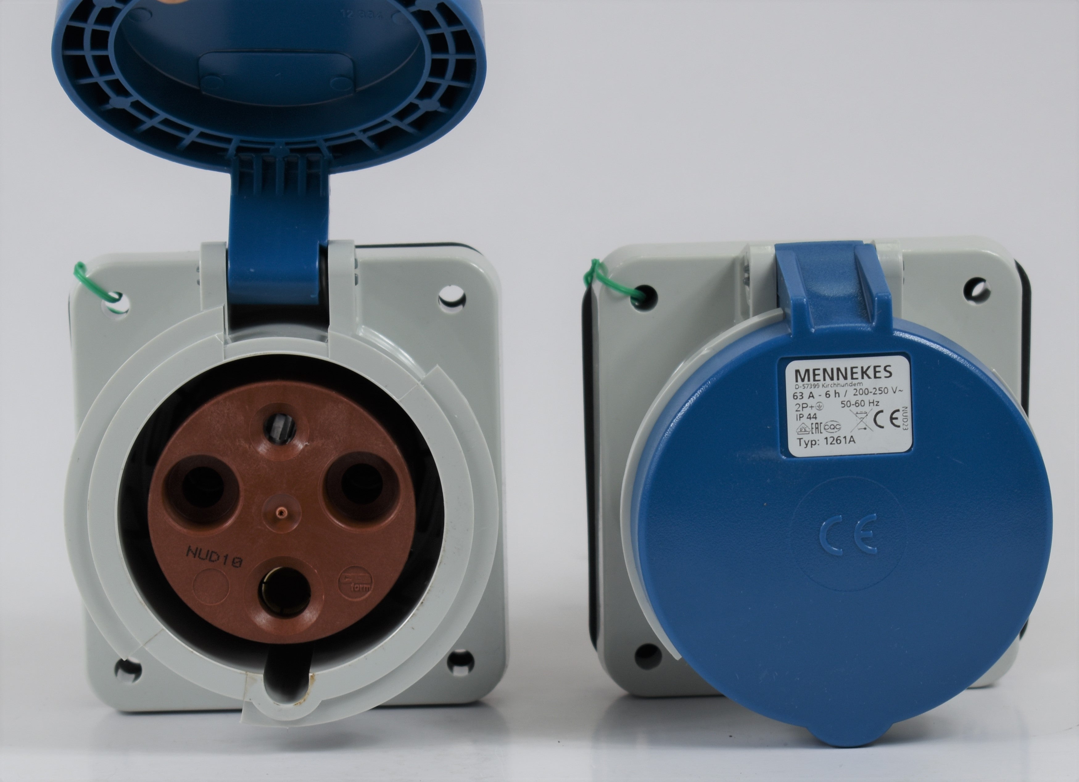 曼尼克斯插座 1247/ 1248/ 1252/ 1261;面板 MT, 63A-4P-230V/ 63A-4P-415V/ 63A-5P-415V/ 63A-3P-230V, IP44