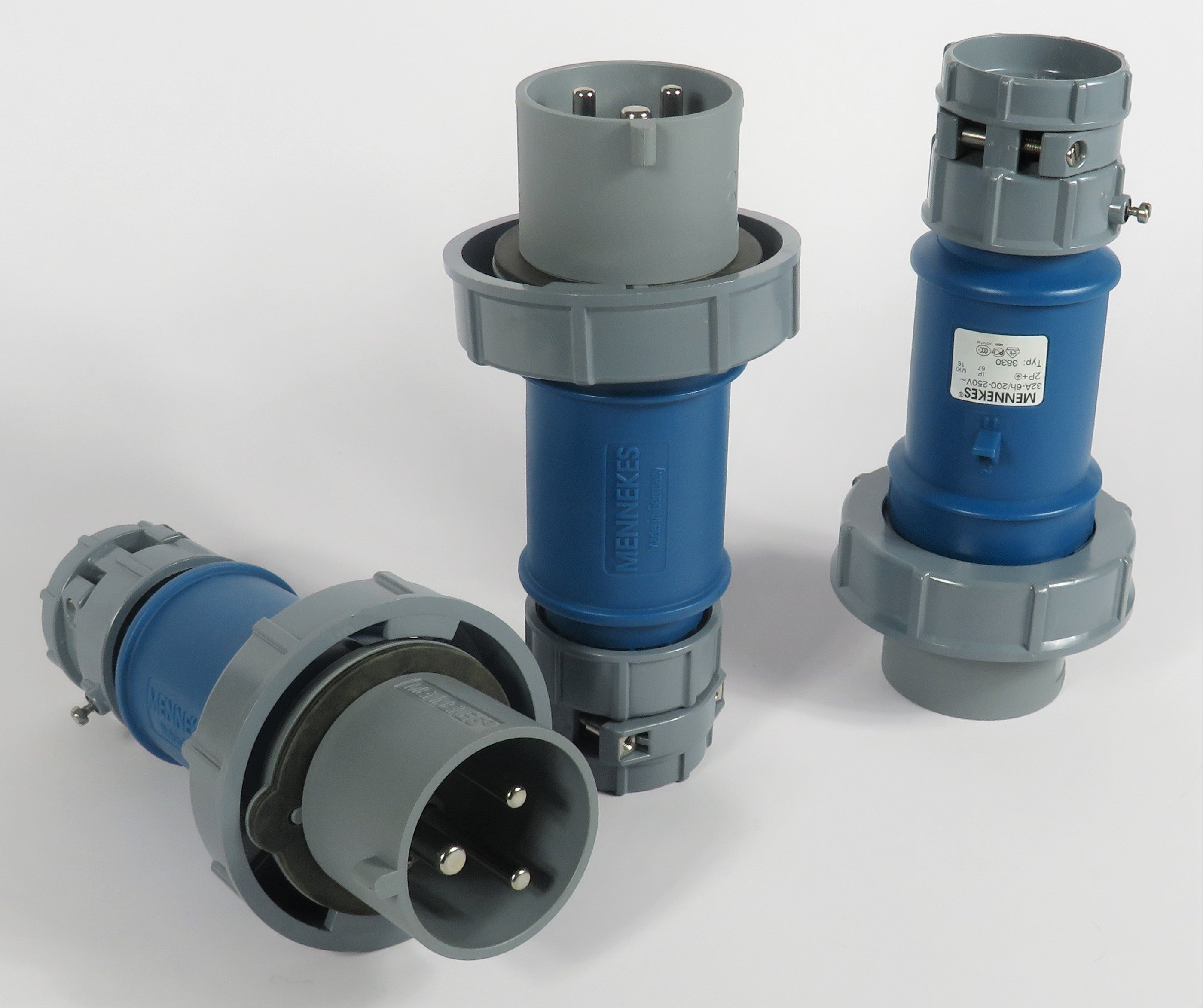MENNEKES PLUG 3809/ 3830; ATAS KUASA, TERMINAL SKRU, 16A-4P-415V/ 32A-3P-230V, IP67