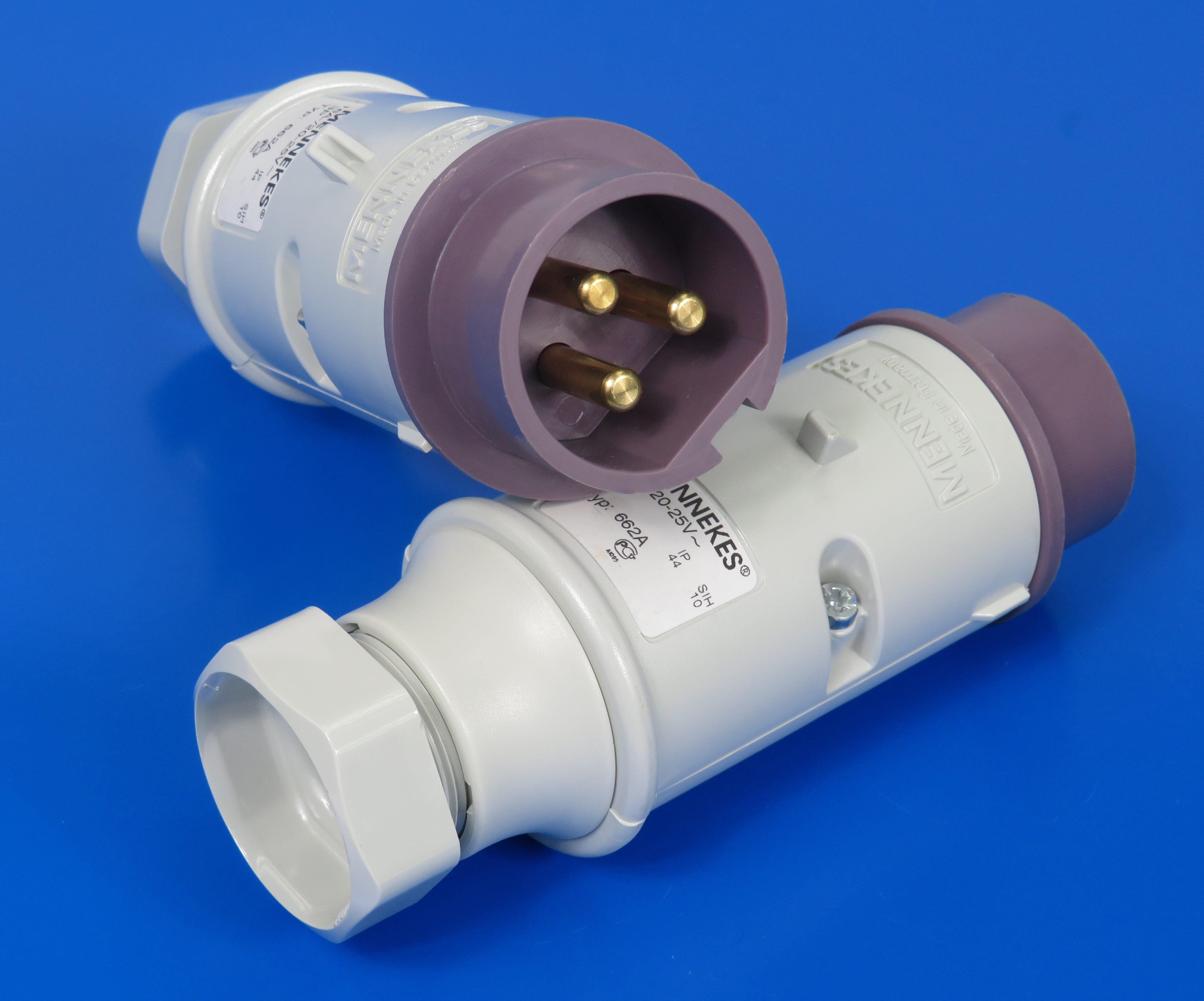 MENNEKES PLUG 661/ 662/ 663; TERMINAL SKRU, 16A-2P,20-25/40-50VDC/ 16A-3P,20-25V/ 16A-3P,50V, IP44