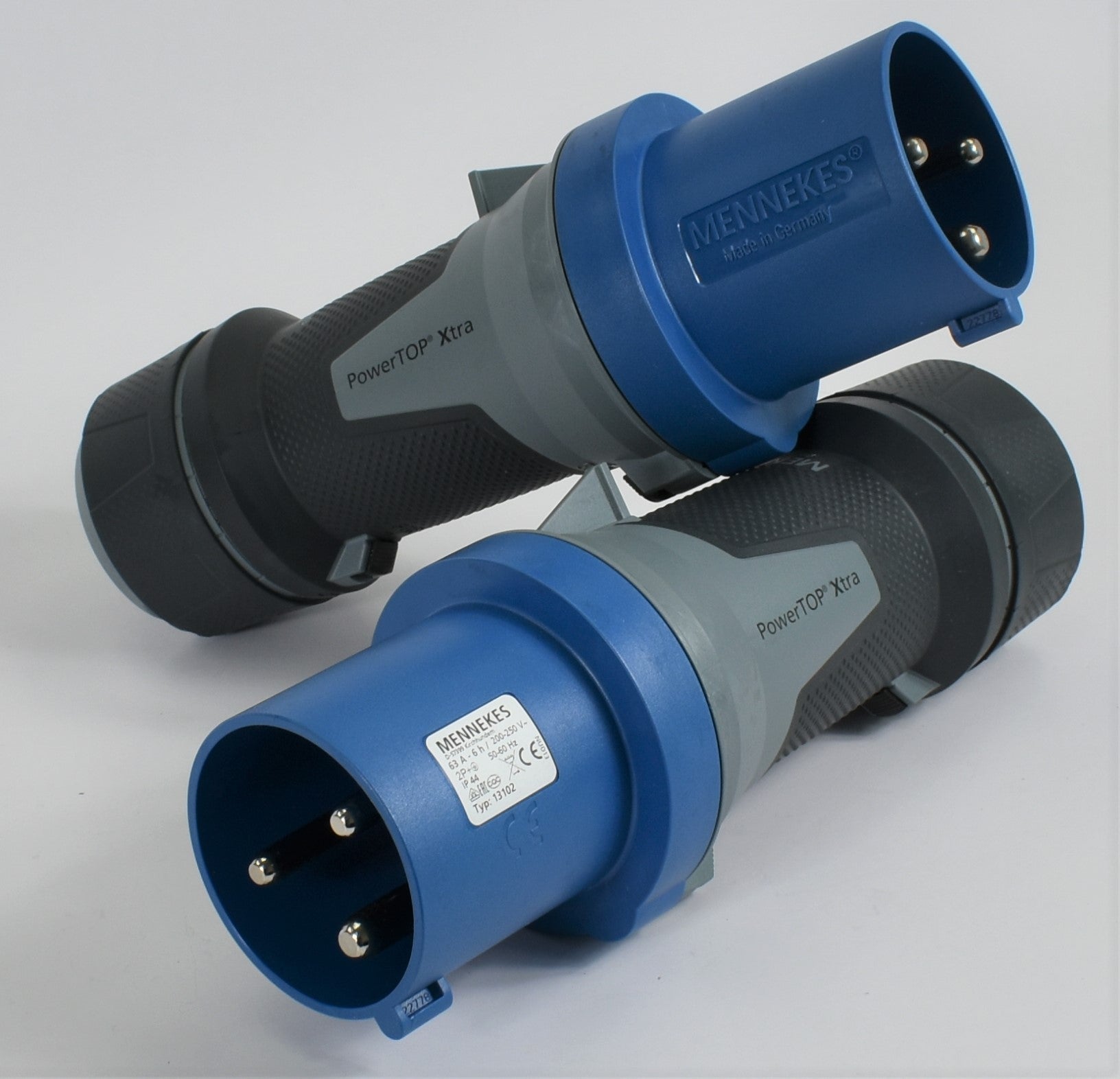 Mennekes 插头 13102/ 13105/ 13106,POWER TOP XTRA,63A-3P-230V/ 63A-4P-230V/ 63A-4P-415V,IP44