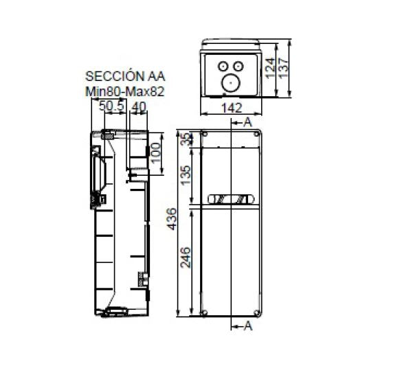 IDE STAR ENCLOSURE CSNPLUSRR (ADDITIONAL PLAIN MODULE), CSN6PTRR (1X6 MODULES), CSN9PTRR (1X9 MODULES) , IP65