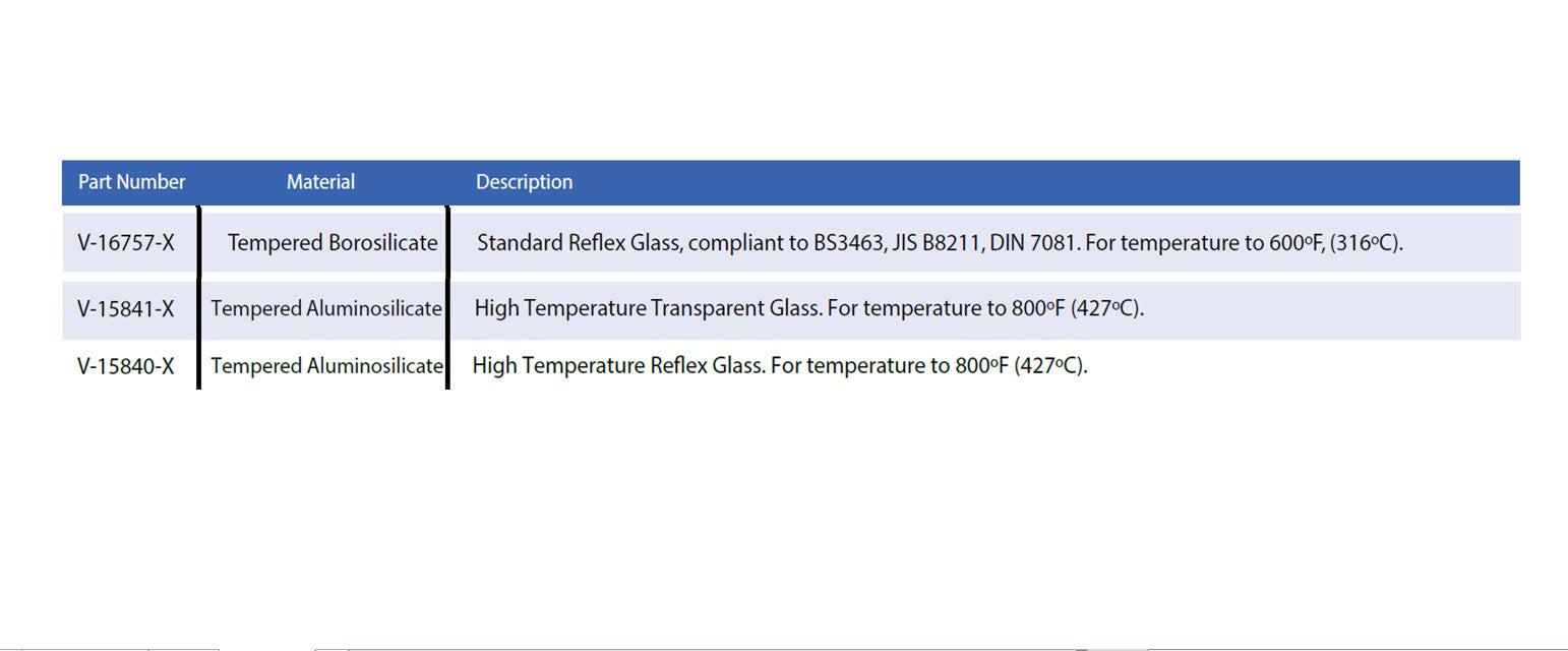 克拉克信实杰格森玻璃液位计 L1413-15、V15840-9、V15841-9、V16757-7、V16757-9