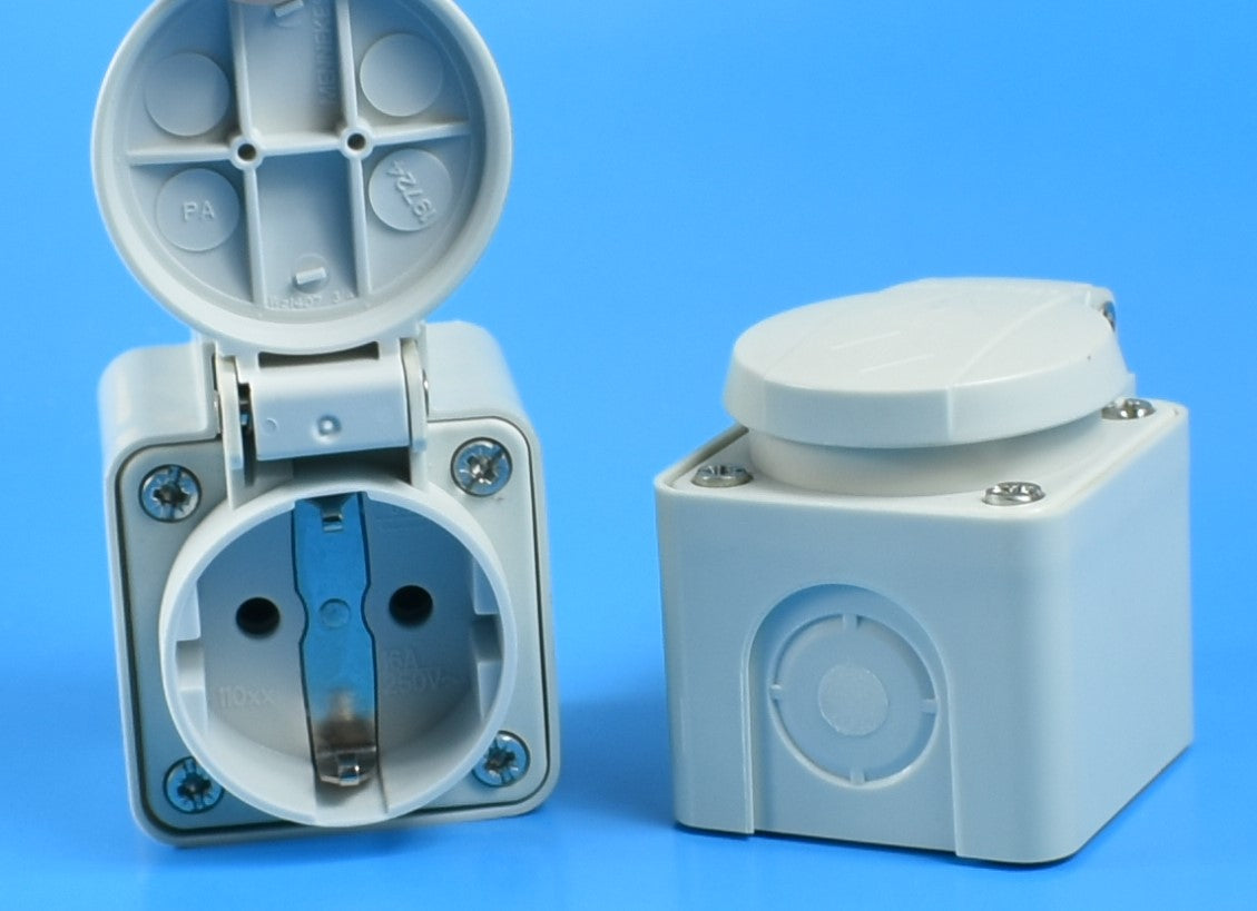 Mennekes 插座 10081,壁挂式,16A-2P+E,230V,IP44