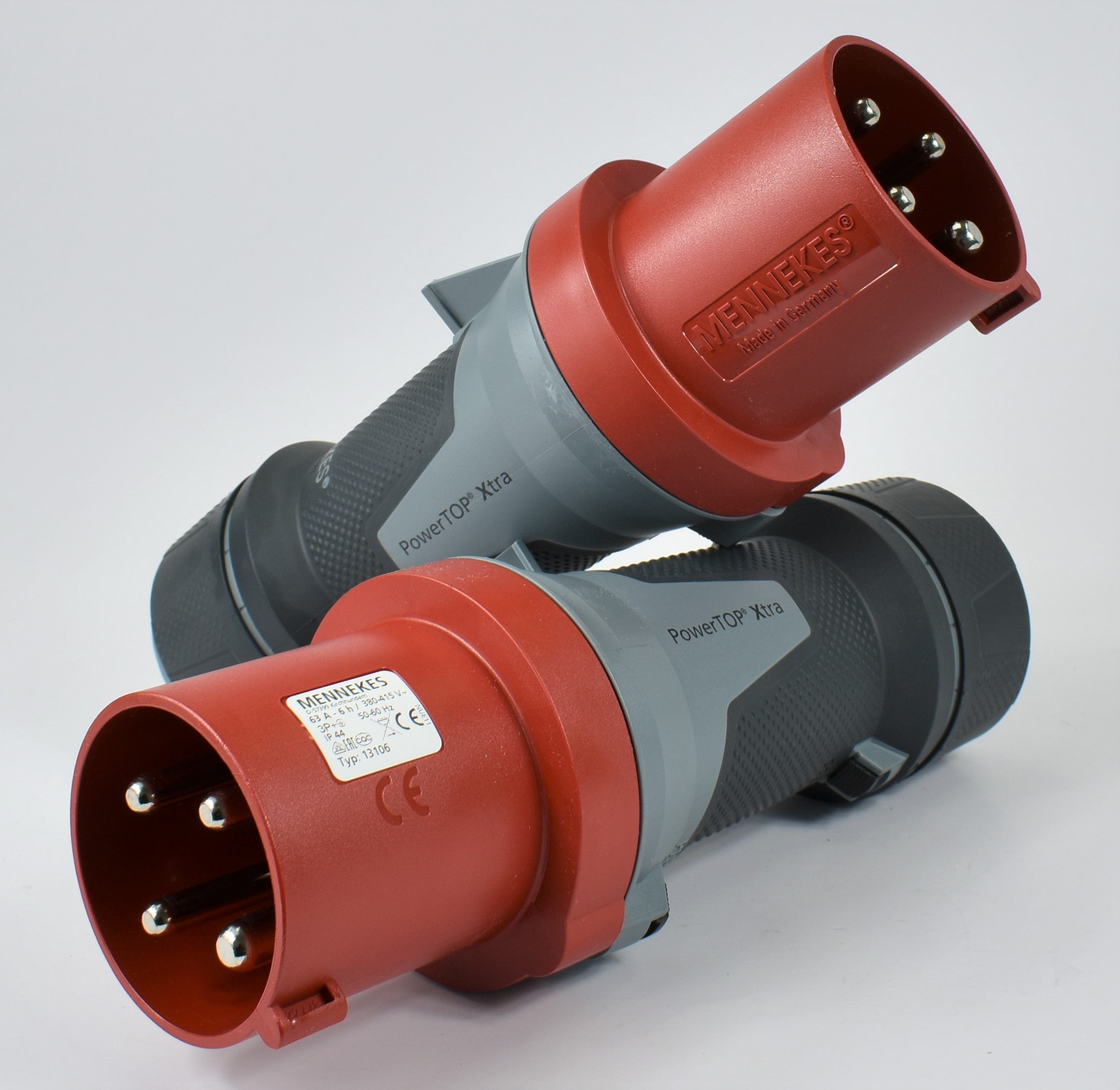 Mennekes 插头 13102/ 13105/ 13106,POWER TOP XTRA,63A-3P-230V/ 63A-4P-230V/ 63A-4P-415V,IP44