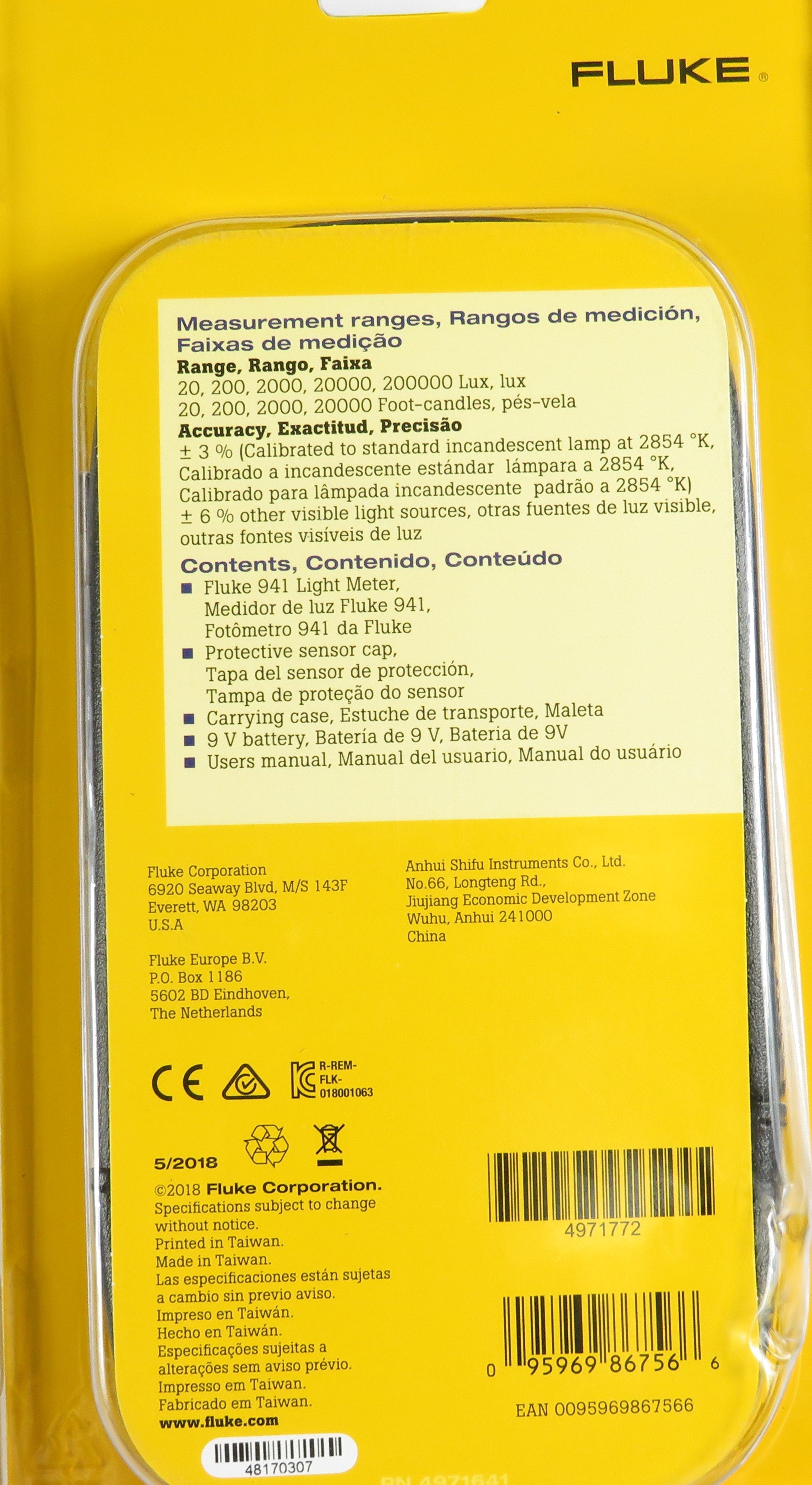 Fluke 941 Light Meter