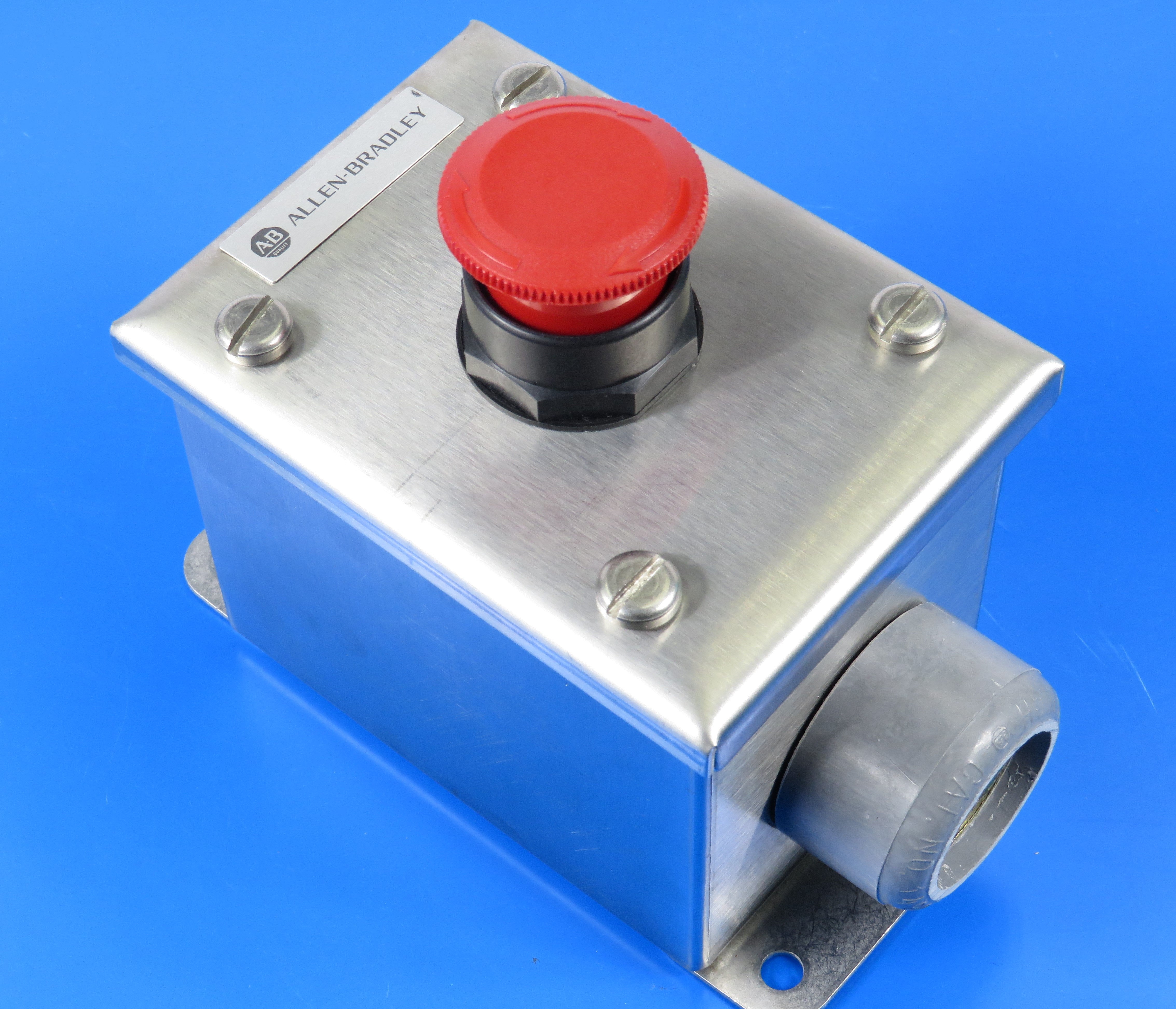 ALLEN BRADLEY PUSH BUTTON, PILOT LIGHT, SWITCH & SS ENCLOSURE