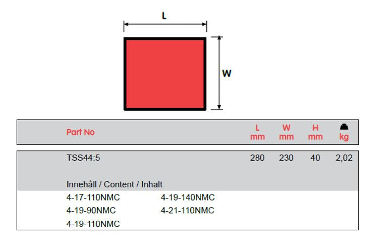 MOMENTO 扭矩套筒套件,TSS44:5,通过 ISO 9001 和 ISO 14001 认证