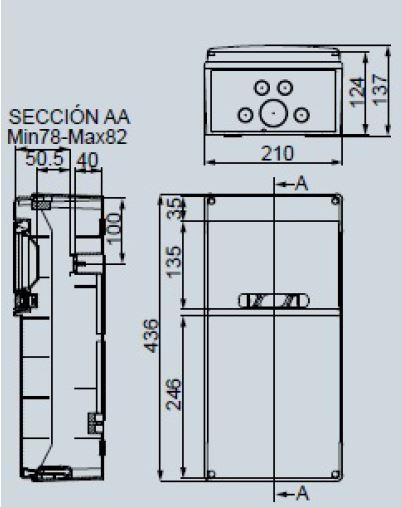 IDE STAR ENCLOSURE CSNPLUSRR (ADDITIONAL PLAIN MODULE), CSN6PTRR (1X6 MODULES), CSN9PTRR (1X9 MODULES) , IP65