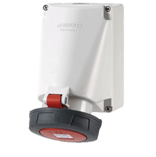 MENNEKES SOCKET 136/ 139/ 143, RECEPTACLE; WALL MOUNT, 63A-5P-415V/ 125A-4P-415V/ 125A-5P-415V, IP67