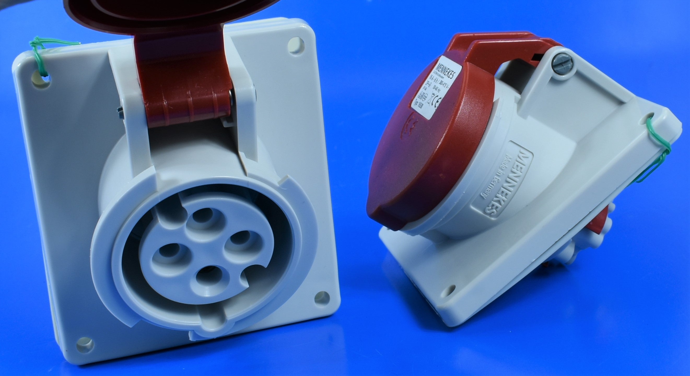 MENNEKES RECEPTACLE WITH TWINCONTACT 1638, PANEL MOUNT, 16A-4P-415V, IP44