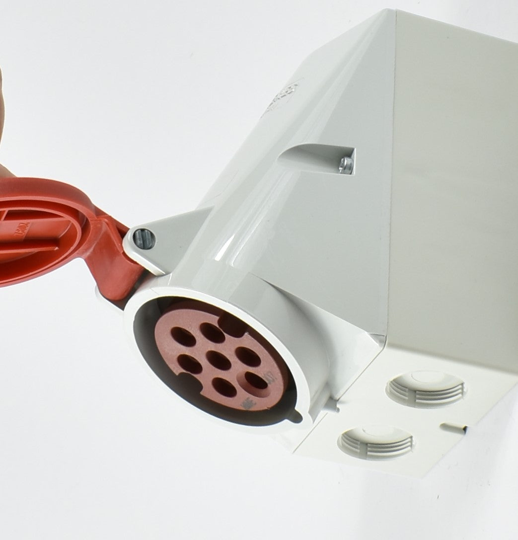 MENNEKES RECEPTACLE 734; WALL MOUNT, SCREW TERMINALS, 16A-7P-415V ,IP44