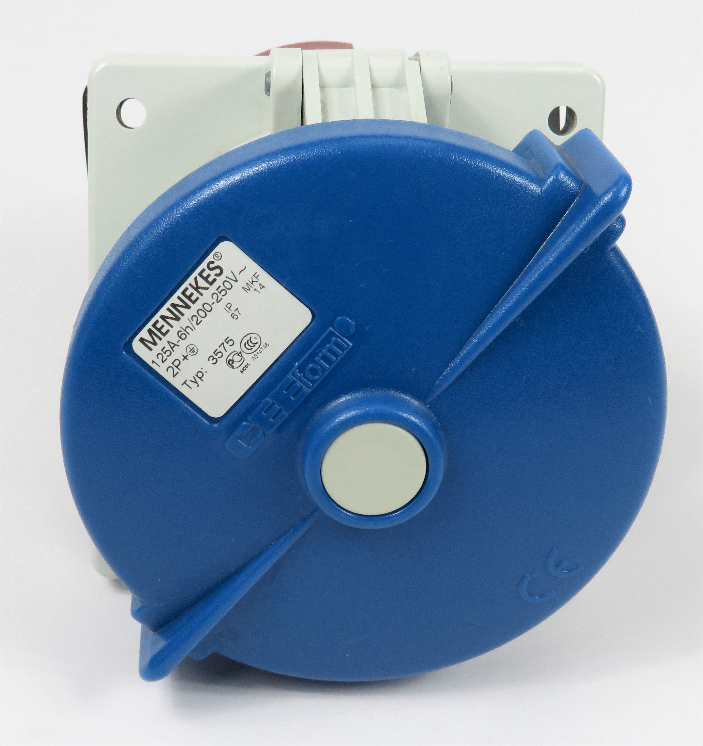 MENNEKES RECEPTACLE 3575, PANEL MOUNT, SCREW TERMINALS, 125A-3P-230V, IP67