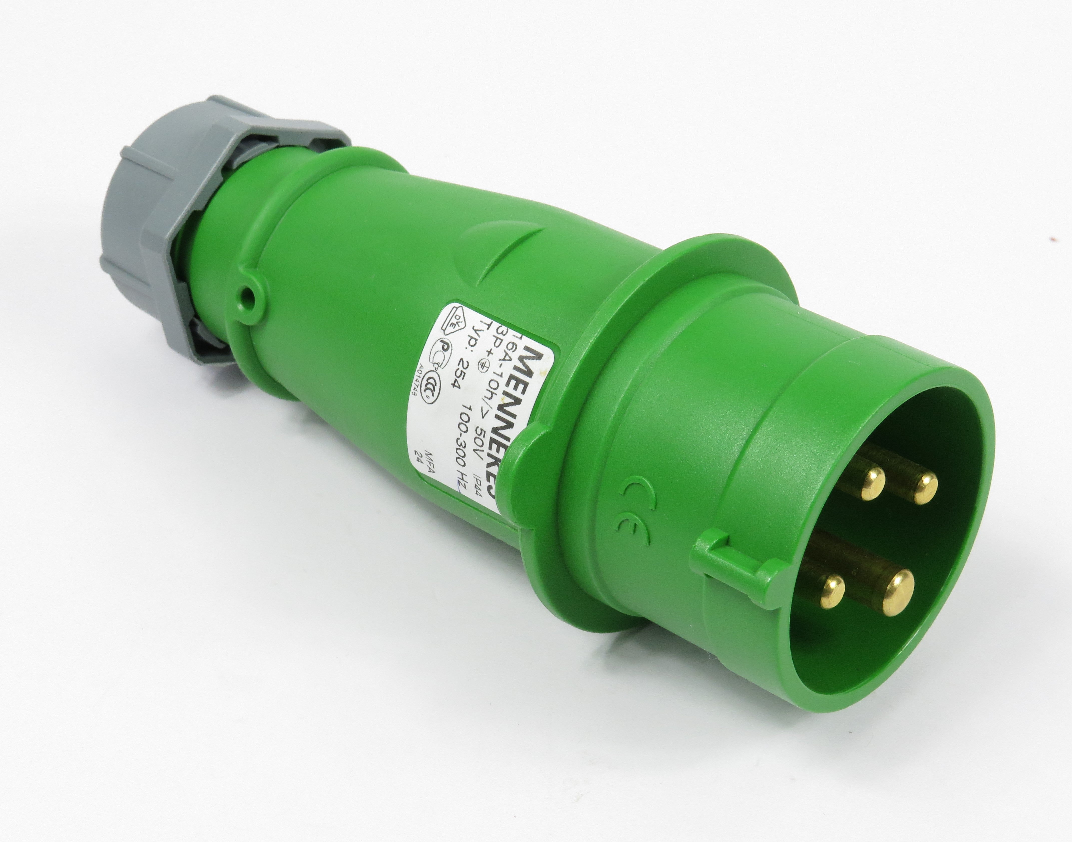 MENNEKES PLUG 254/ 2243/ 2271 ; SCREW TERMINALS,16A-4P,50-500V/ 16A-5P,50-500V/ 16A-3P,50-500V, IP44