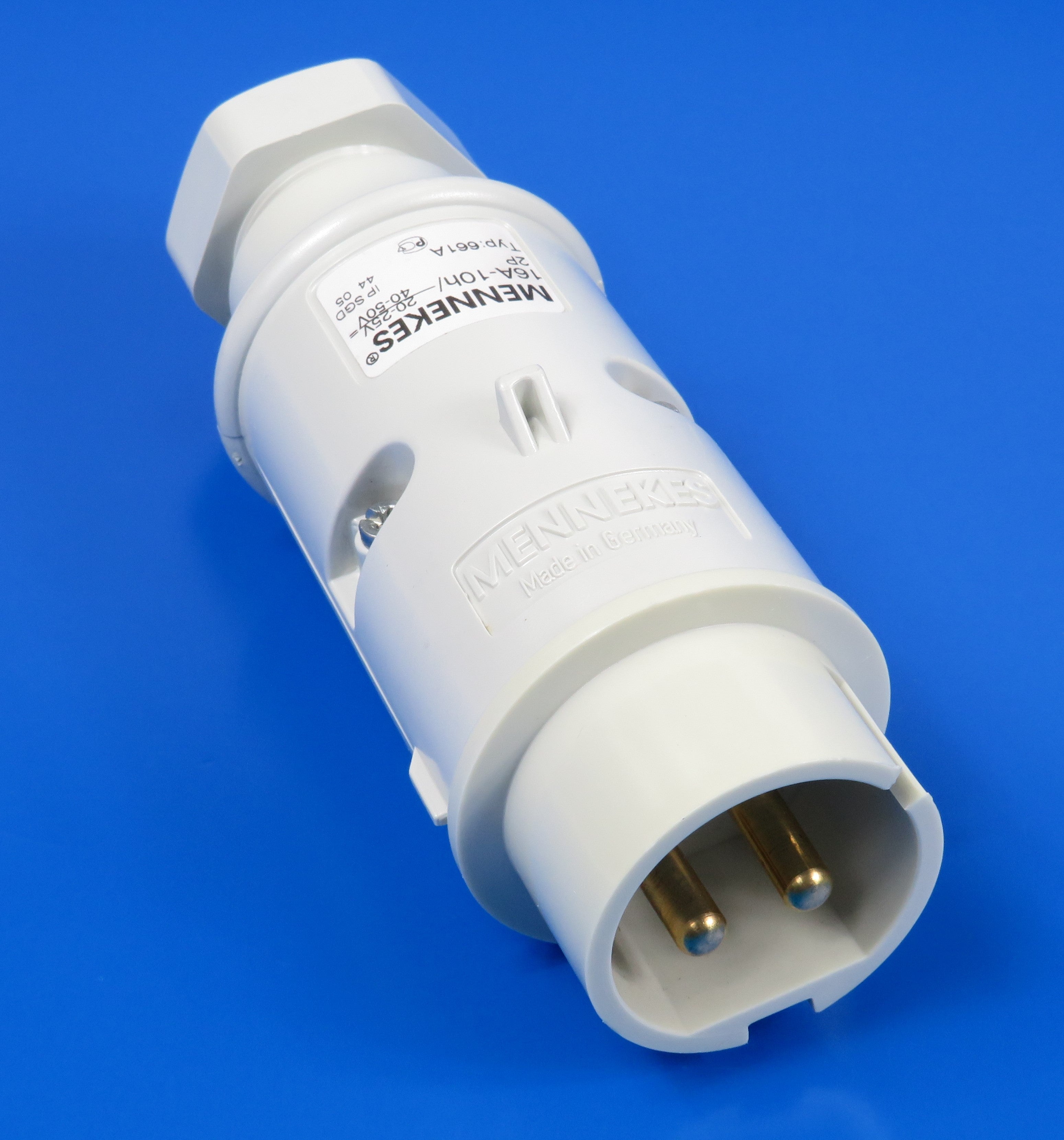 MENNEKES PLUG 661/ 662/ 663; SCREW TERMINALS, 16A-2P,20-25/40-50VDC/ 16A-3P,20-25V/ 16A-3P,50V, IP44