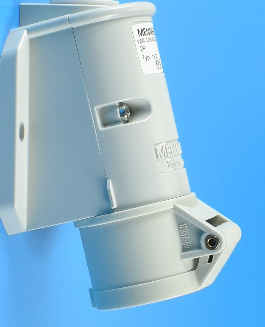 Mennekes 插座 1831，壁挂式，螺钉端子，16A-2P，40-50V，IP44