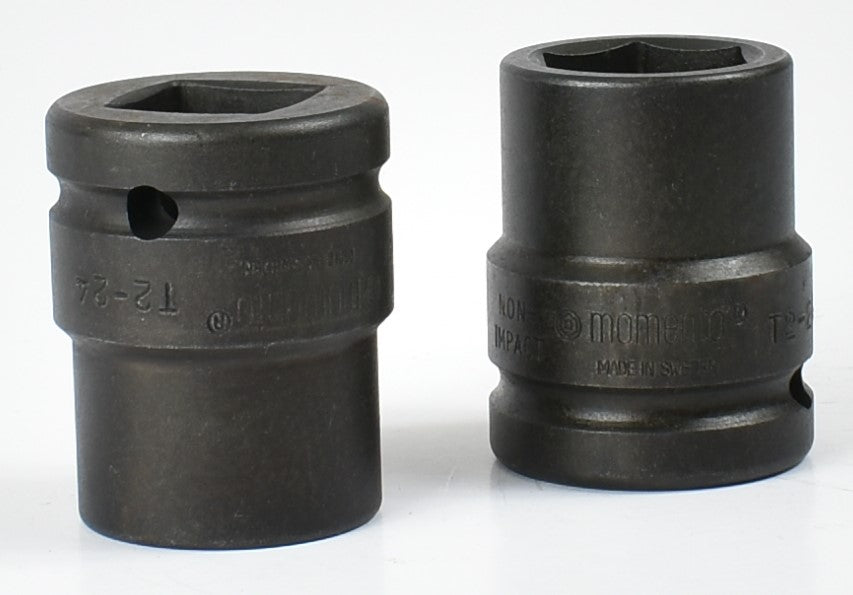 MOMENTO 薄壁电源插座，T2-24，母方 3/4"，驱动端代码 2，已通过 ISO 9001 和 ISO 14001 认证