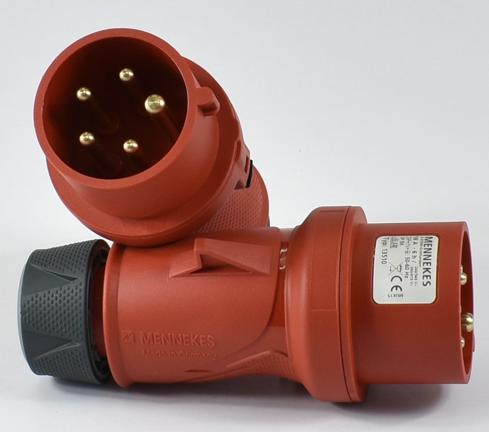 Mennekes 插头 13510、POWERTOP XTRA、ERGOCONTACT； 16A-5P-415V，IP44