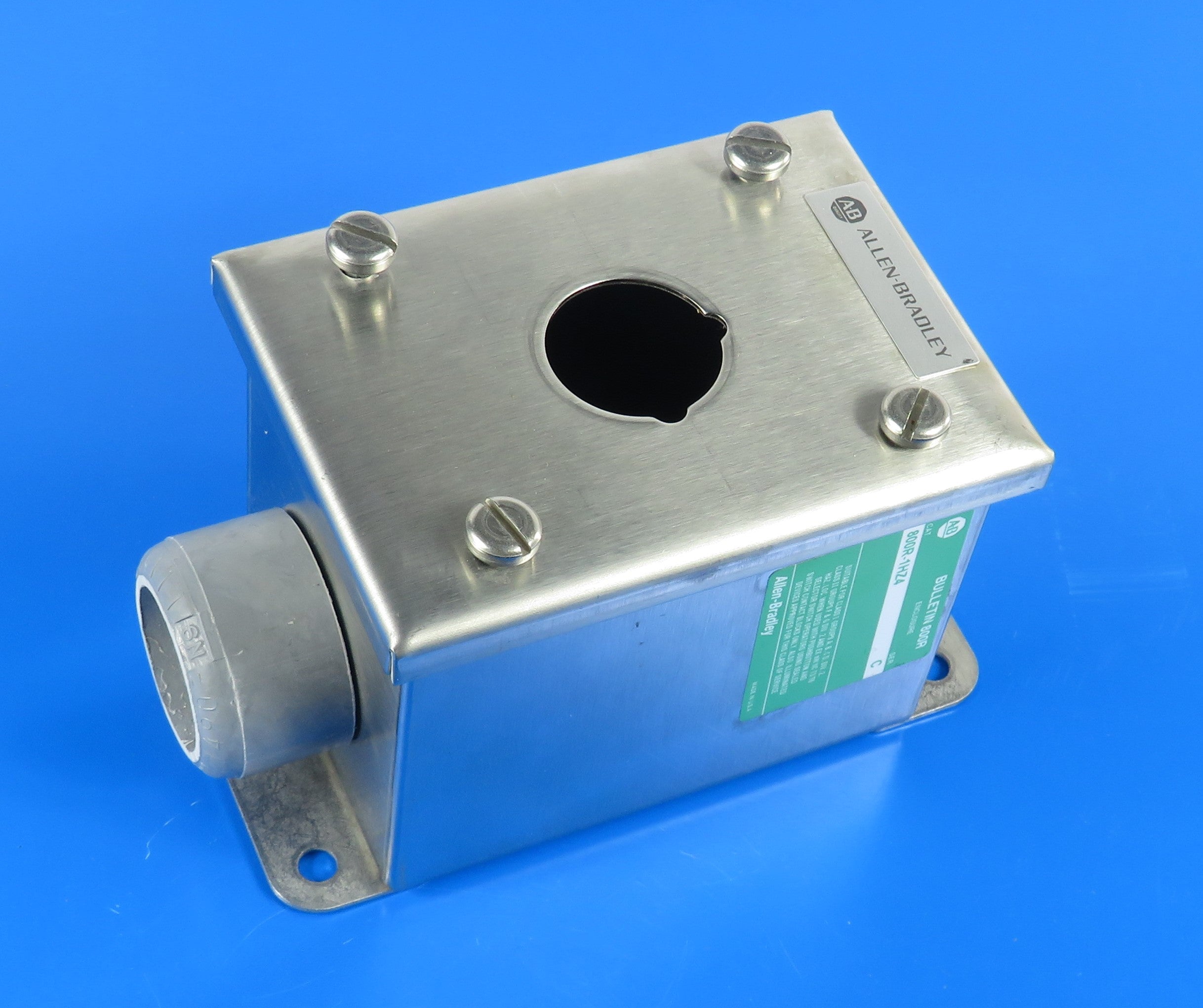 ALLEN BRADLEY/ ROCKWELL PUSH BUTTON ENCLOSURE, SS, 800R-1HZ4/ 2HZ4/ 3HZ4/ 4HZ4/ 5HZ4/ 6HZ4