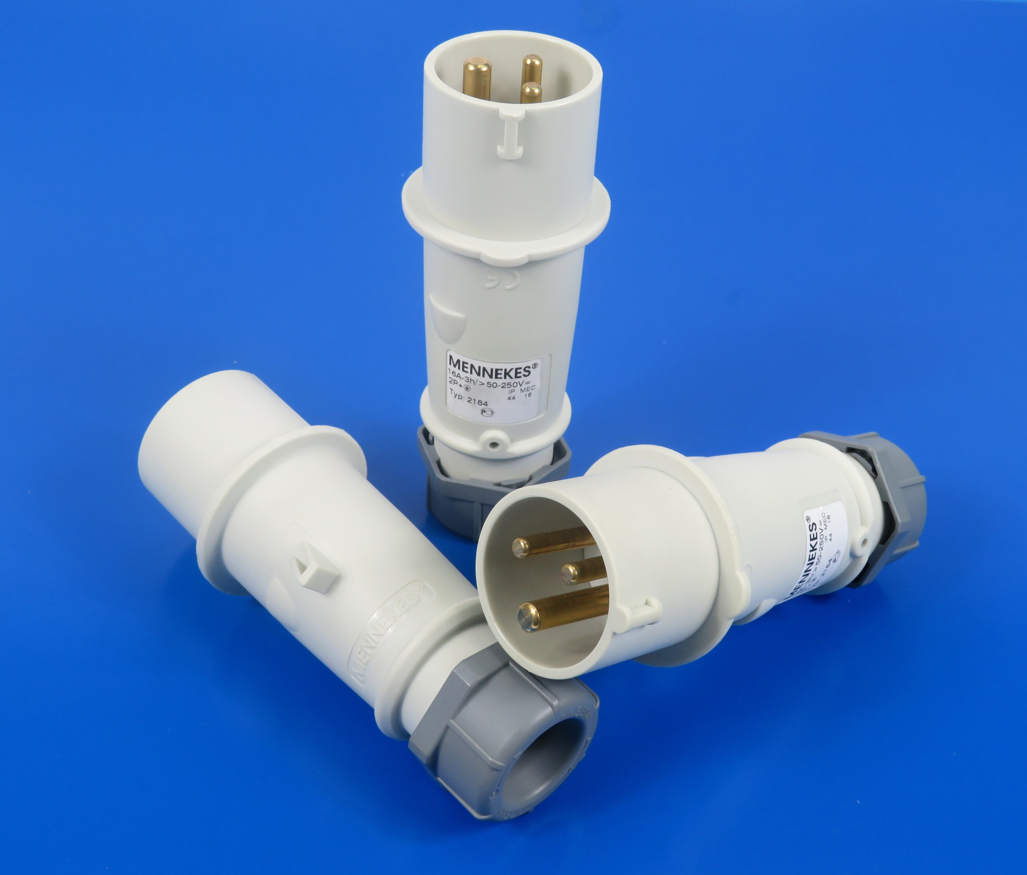 曼尼克斯插头 2184；螺丝端子，16A-3P-110VDC，IP44
