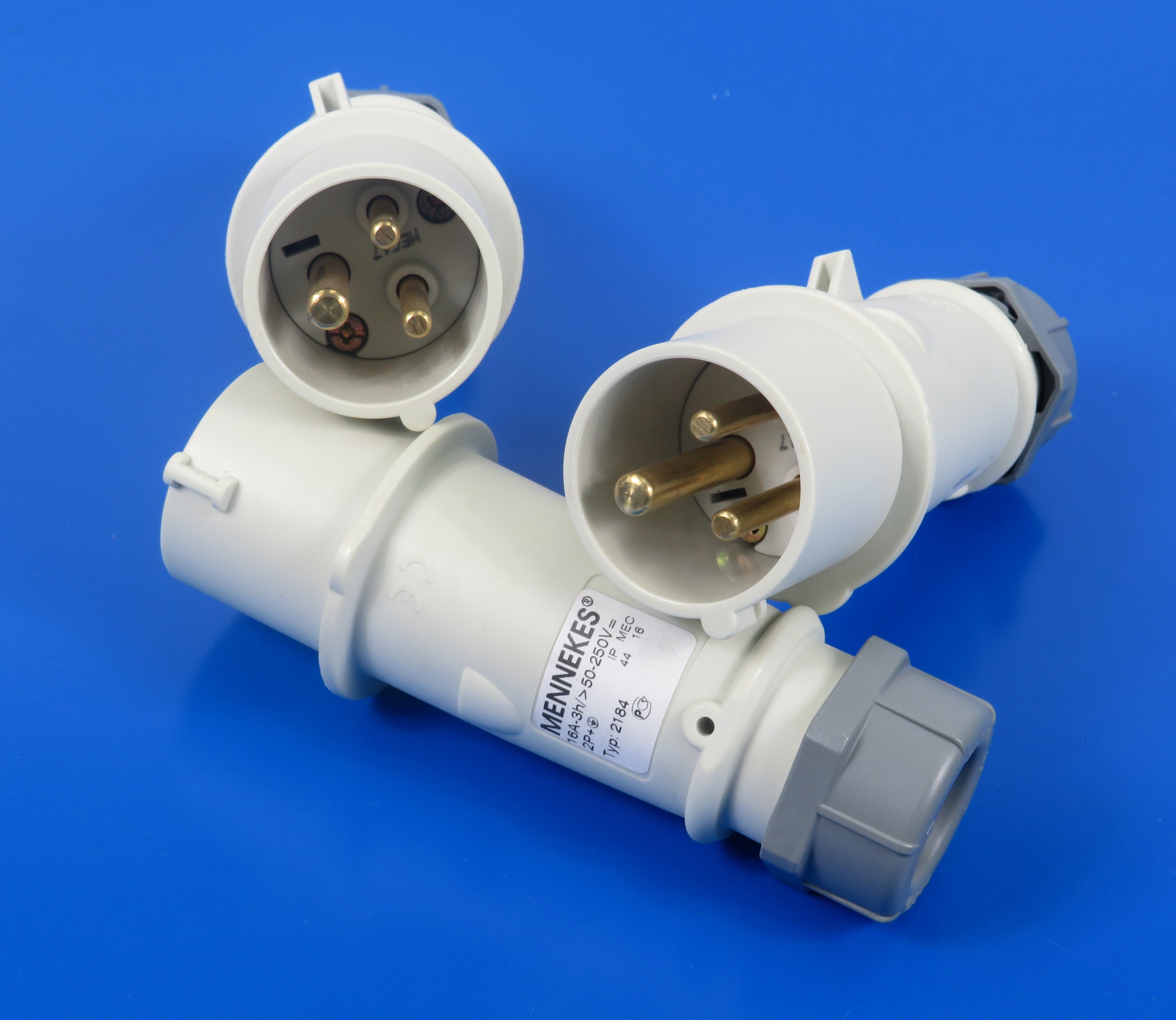 曼尼克斯插头 2184；螺丝端子，16A-3P-110VDC，IP44