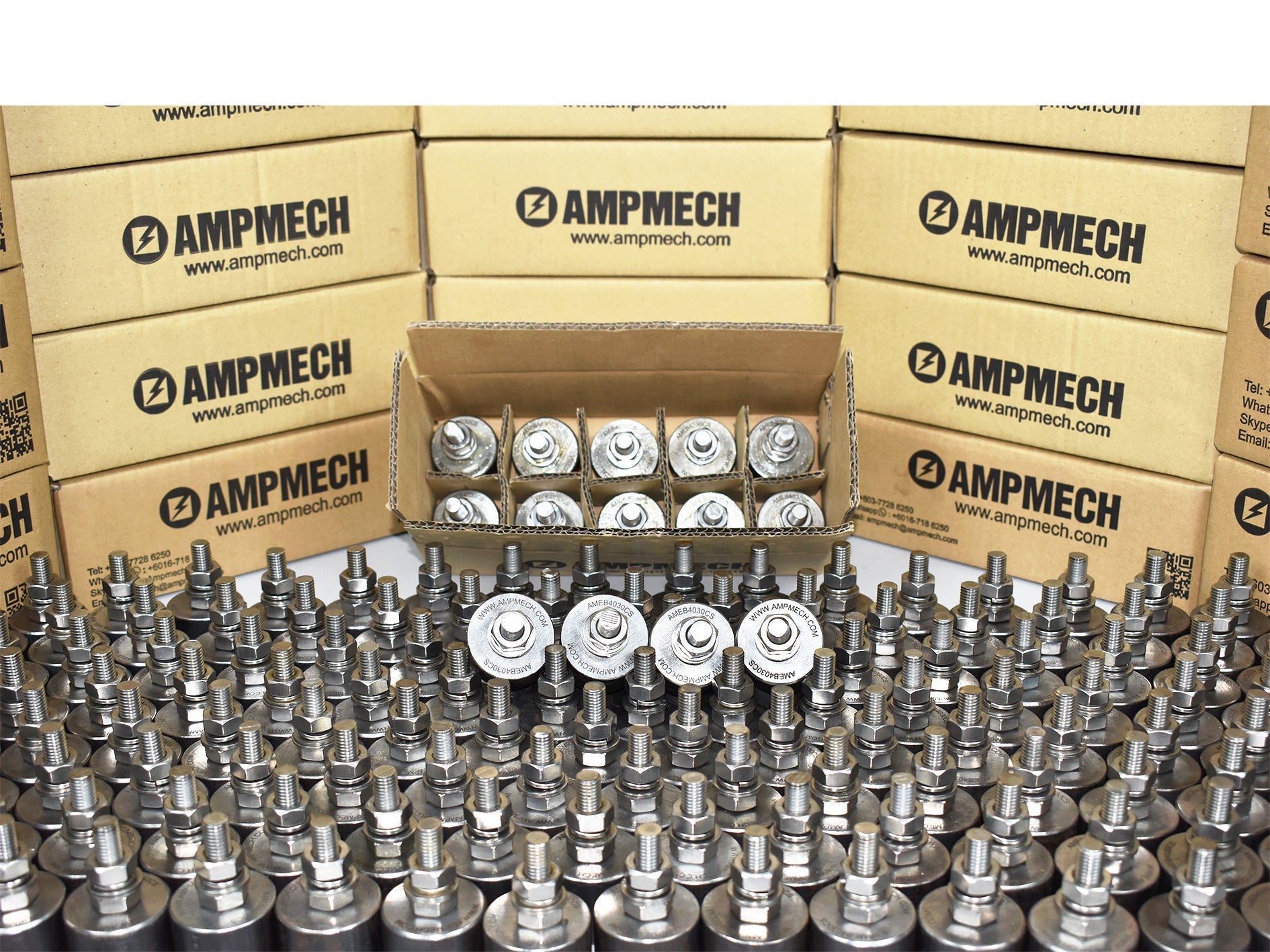 AMEB 接地头，碳钢/不锈钢，30MM x 40MMø（10 套）