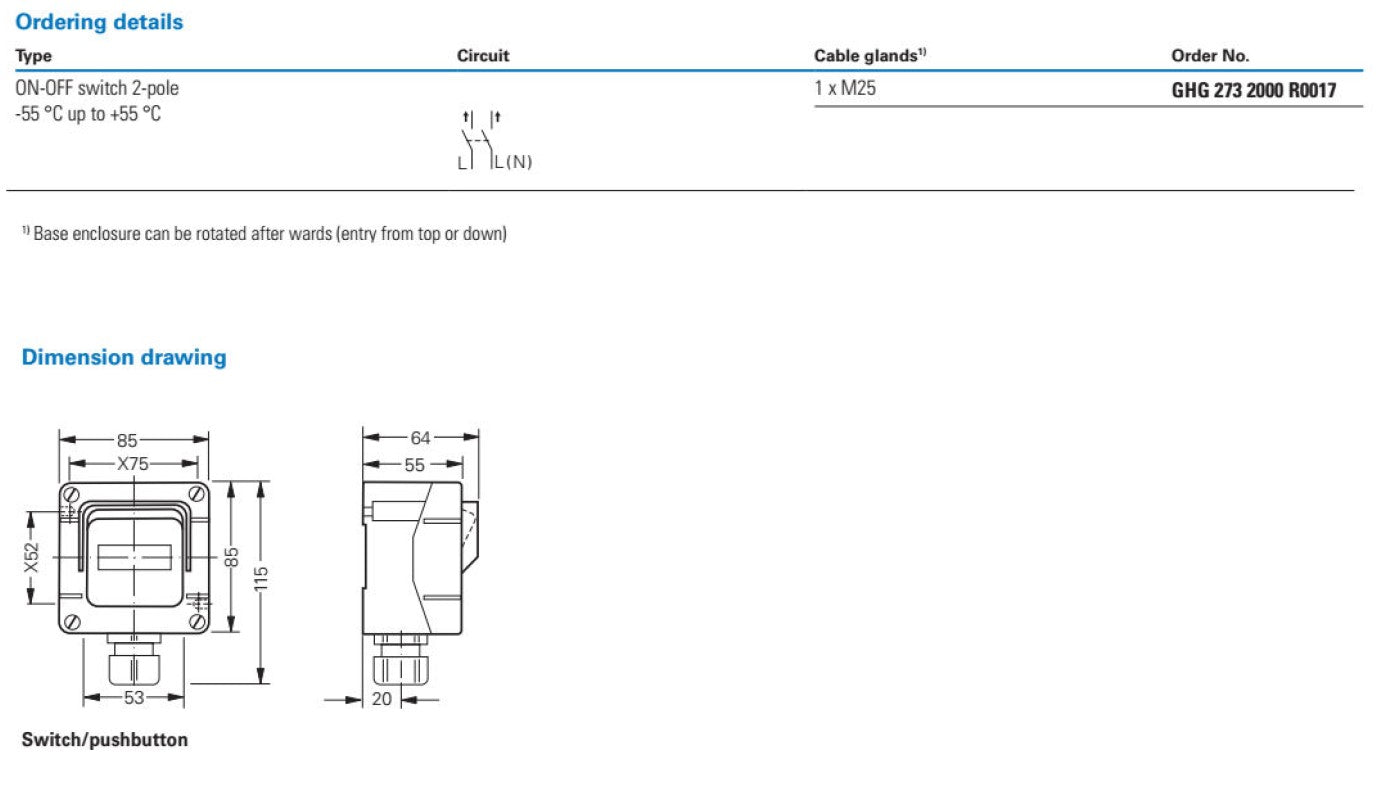 CEAG / EATON IEC 防爆开关 / 开关