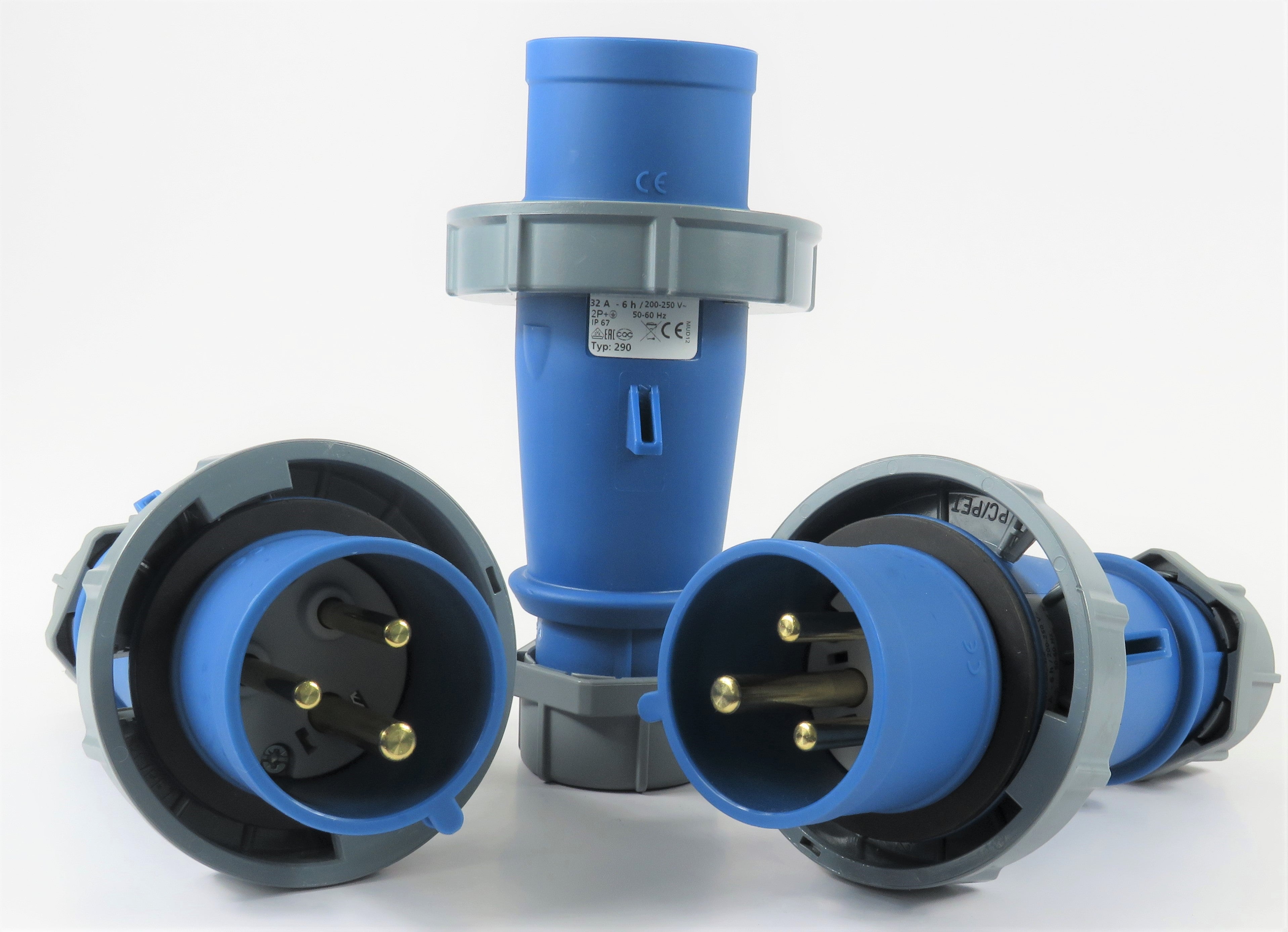 曼奈克斯 278/ 290/ 300 插头，16A-3P-230V/ 32A-3P-230V / 32A-5P-415V，IP67