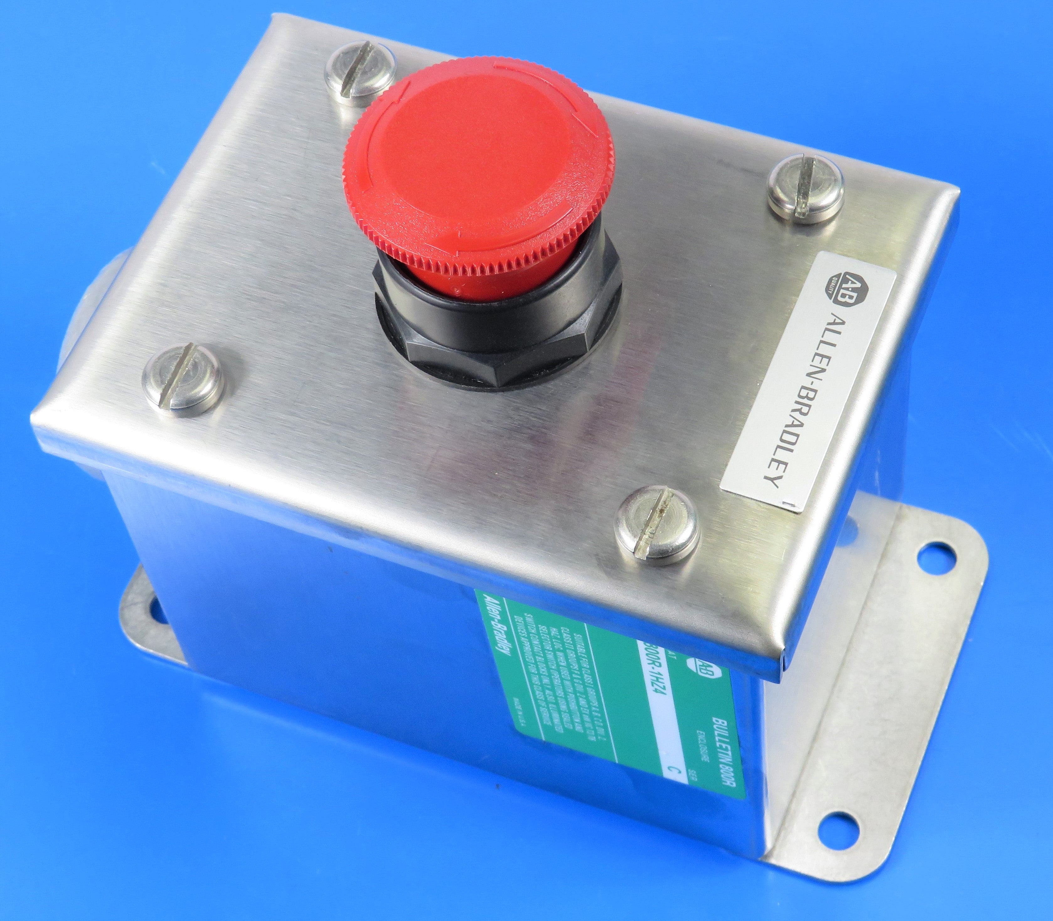 ALLEN BRADLEY PUSH BUTTON, PILOT LIGHT, SWITCH & SS ENCLOSURE