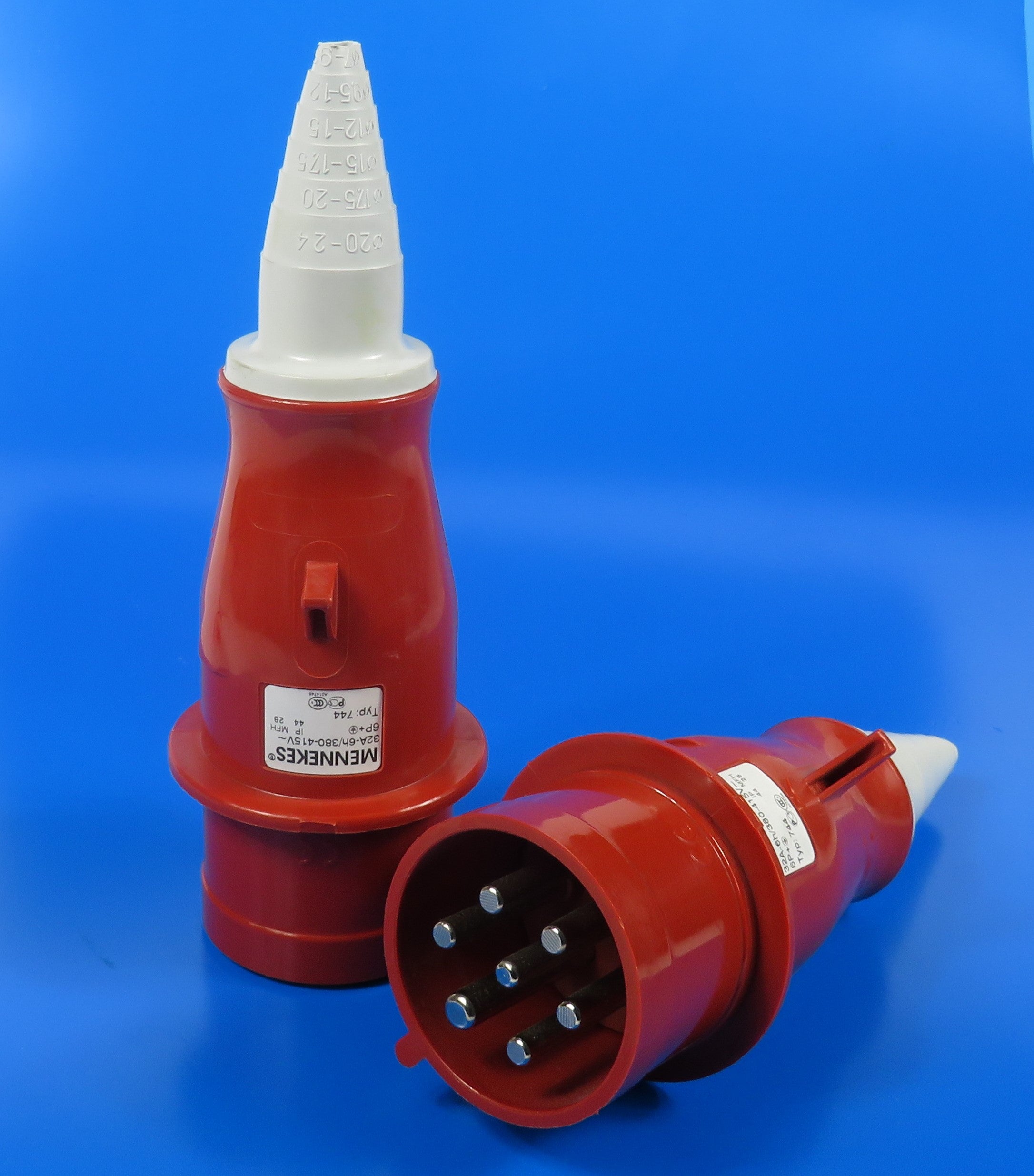 曼尼克斯插头 248G/ 741G/ 744G； W.索环，螺丝端子，16A-3P-230V/ 16A-7P-230V/ 32A-7P-415V，IP44