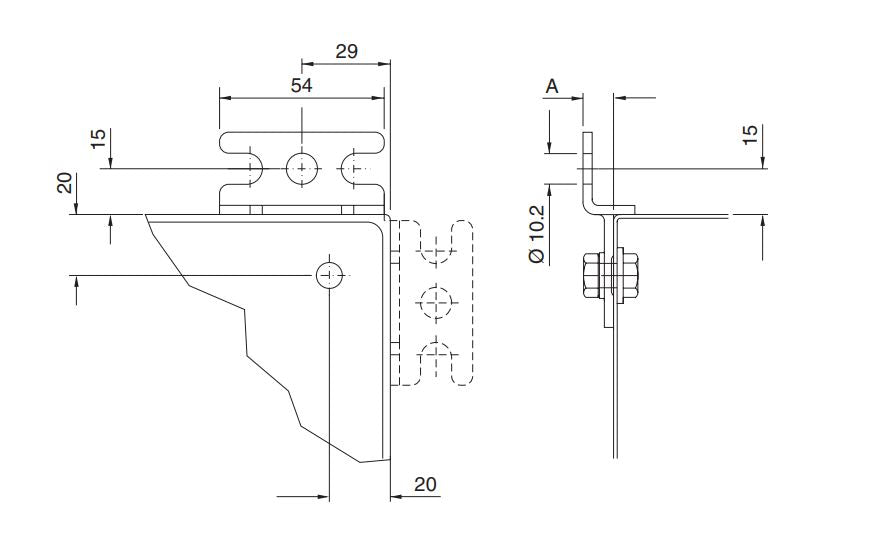 威图支架，钢板#SZ 2508.010 AE 壁挂式安装（每包 4 个）