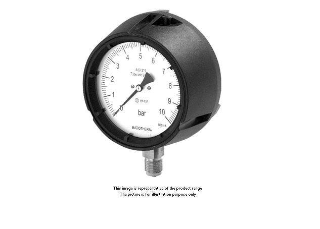 BADOTHERM 表，压力，BDT18/A，BDT20/A，BDT21/A，A 型底部连接