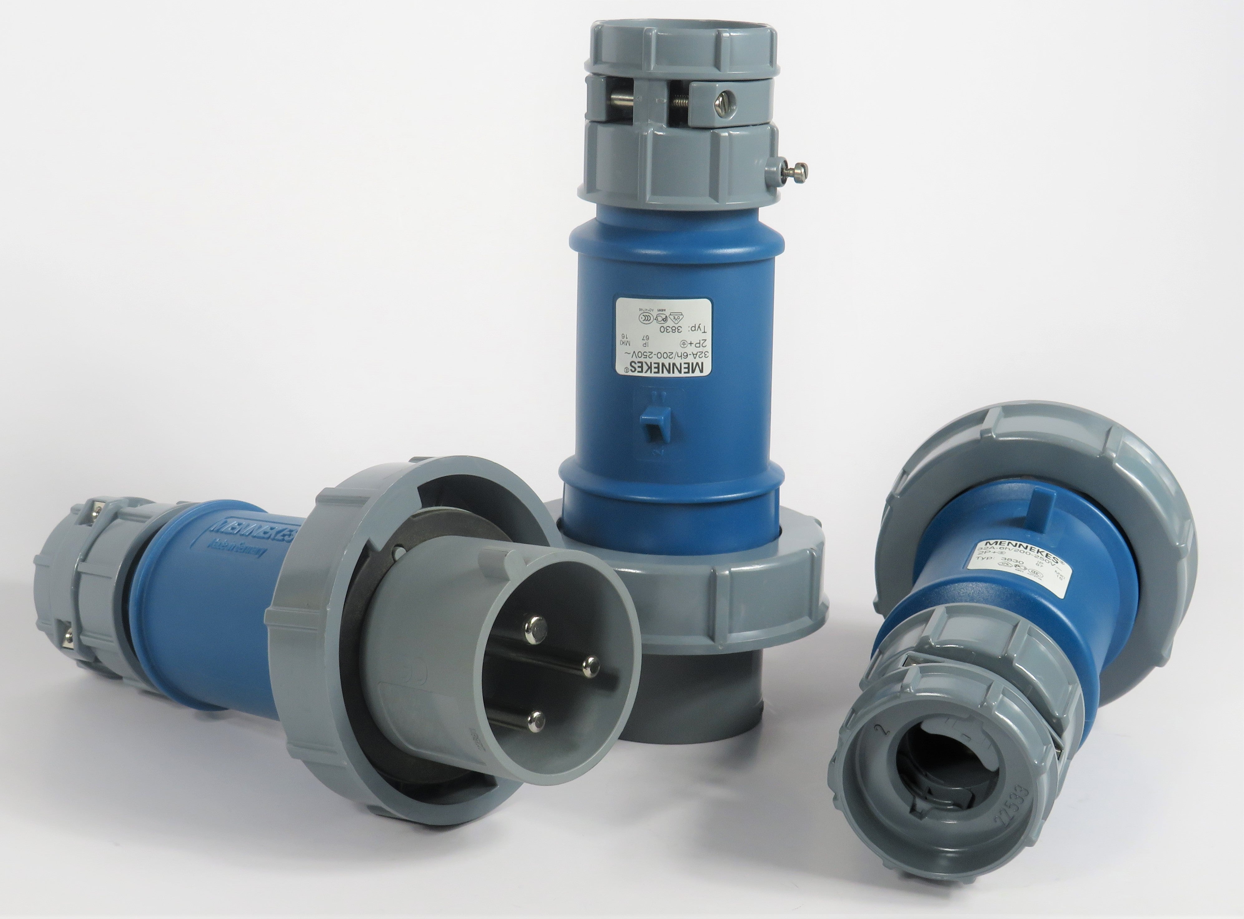 曼尼克斯插头 3809/ 3830；顶部电源，螺钉端子，16A-4P-415V/ 32A-3P-230V，IP67