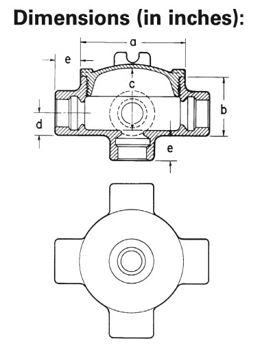 CROUSE-HINDS/ EATON NEC EX CONDUIT OUTLET BOX GUAT16(1/2")/ GUAT26(3/4")/ GUAX26(3/4")/ GUAX59(1-1/2")