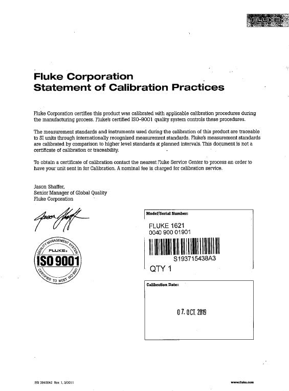 Fluke 1621 GEO Earth Ground Tester